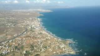 Visual approach to Heraklion airport  Cockpit view [upl. by Giselbert65]