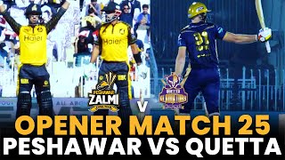 Opener  Peshawar Zalmi vs Quetta Gladiators  Match 25  HBL PSL 8  MI2A [upl. by Nerahs]