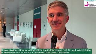 ESMO23 Prof Volkmar Müller Hirnmetastasen bei Brustkrebs Aktivität von Trastuzumab Deruxtecan [upl. by Wertheimer]