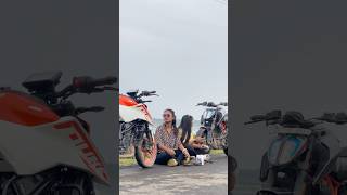 Meri Donon Bike Ko Ride Pa Jana Hai ❤️  Gulabi Sarara  Panna Rider  shorts ktm [upl. by Bethesda]