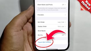 iPhone 15ProMax How to Import Sim Contacts [upl. by Burk]
