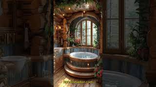 ❤️ Salle de bain en rondin de bois magique [upl. by Lhadnek]