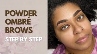 Ombre Powder Brows Process Step By Step [upl. by Comfort]