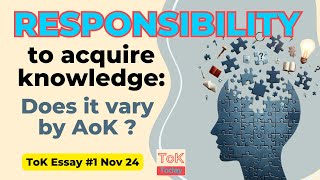 ToK Essay 1 Nov 24 Responsibility to acquire knowledge [upl. by Leandre]