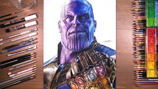 Drawing of Thanos with Infinity Gauntlet [upl. by Anwahsit]