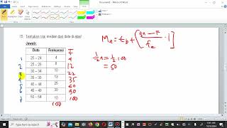 cara mencari median data kelompok [upl. by Marylee]