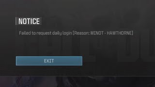 Call of duty warzone SERVICE FAILED Failed to request daily login Reason MINOT HAWTHORNE [upl. by Elak]