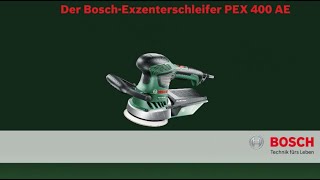 Bosch stellt vor Exzenterschleifer PEX 400 AE [upl. by Seravaj14]