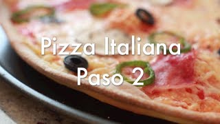 Pizza Italiana Paso 2  Masa para la pizza ya terminada y cómo estirarla ✅ [upl. by Noremak]