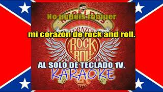 KARAOKE  LOS REBELDES  CORAZÓN DE ROCK AND ROLL [upl. by Ggerg]