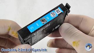 Inside Epson 29 Cyan Strawberry Ink Cartridge C13T29824010 [upl. by Ennovehs593]