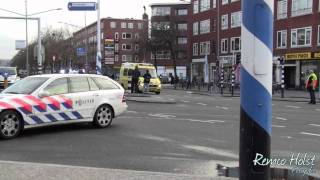 Spoedtransport naar EMC Rotterdam Vanaf Pleinweg Rotterdam inzet Lifeliner 2 Ambulance en politie [upl. by Rayle]