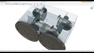 Direct injected 2 cylinder twostroke opposed piston engine with eccentric connecting rods [upl. by Dragoon]