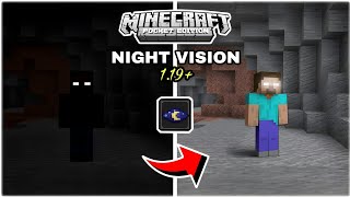 MINECRAFT NIGHT VISION TEXTURE PACK MOBLIE 119  NIGHT VISION PACK MINECRAFT PE [upl. by Haugen242]