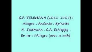 GP TELEMANN 16811767 Allegro Andante Epinette M Sassmann CA Schleppy [upl. by Esiuole]