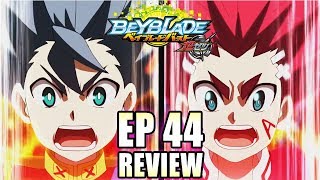 XHAN VS AIGA BEYBLADE BURST CHOZ EP44 REVIEW [upl. by Amluz464]