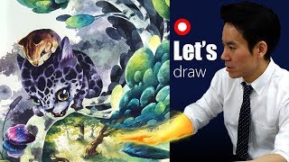 How to watercolordrawing Tutorial수채화 따라하기 [upl. by Haela]