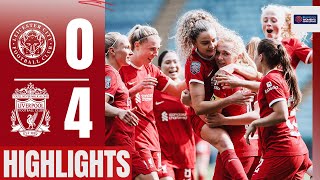 Highlights Brilliant Leanne Kiernan hattrick Leicester City 04 LiverpooL FC Women [upl. by Wally]