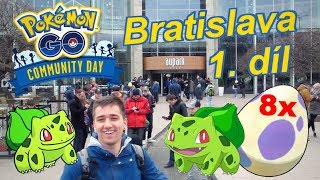 Pokémon GO  SHINY Bulbasaur 8x10KM Bratislava Community Day 1díl  Jakub Destro [upl. by Nalyt]