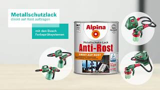 Tutorial Metallschutzlack direkt auf Rost auftragen mit dem Farbsprühsystem von Bosch [upl. by Lirpa362]