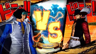 Aokiji vs Mihawk  One Piece Burning Blood [upl. by Malha983]