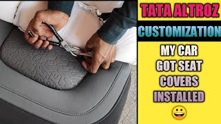 TATA ALTROZ CUSTOMIZATION  BUCKET FIT SEAT COVERS IN HISAR  ALTROZ [upl. by Prisilla]