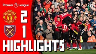 Highlights  Manchester United 21 West Ham  Pogba penalties secure the points [upl. by Rebma]