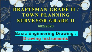 Draftsman grade 2 Town planning surveyor 6822023 Basic Engineering drawing Drawing instruments [upl. by Mobley]