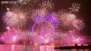 London Fireworks on New Years Day 2011  New Year Live  BBC One [upl. by Adiahs]