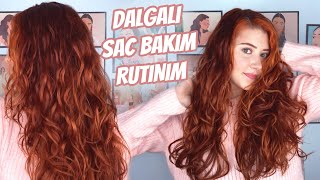 DALGALI SAÇ BAKIM RUTİNİM  Parlak ve Sağlıklı Saçlarımın Sırrı  Curly Girl Method  2A2B Saç [upl. by Annazor]