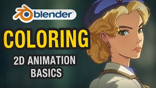 Blender 2D Animation Basics for Beginners  Pro Coloring Tips [upl. by Nasar]