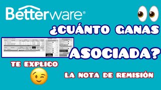 ¿Cuánto GANAS como ASOCIADA de Betterware Te explico tu nota de REMISIÓN 🌸 [upl. by Mitchael]