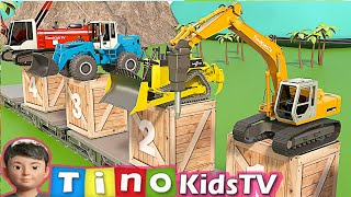 Construction Vehicles Assembly Show  Trucks for Kids  Excavator Cement Truck Bulldozer etc [upl. by Brandise]