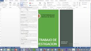 Trabajo con portada en Word e inserción de imagen transparente [upl. by Cathi]