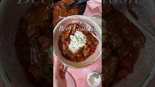 Slow cooker beef goulash  recipe in the comments glutenfree slowcooker slowcookerrecipe [upl. by Monteria825]