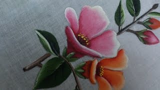 Fabric painting tutorial for beginners fabric painting on clothes [upl. by Acihsay]