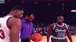 When Shaq and Patrick Ewing meet Wilt Chamberlain before a game [upl. by Heins]