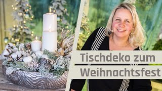 Festliche Tischdeko für Weihnachten TischDekoration für die Festtafel selber machen [upl. by Kraus434]