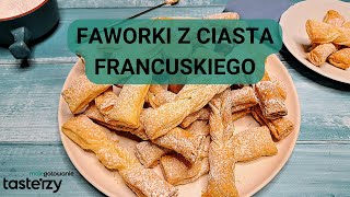 Faworki z ciasta francuskiego  bez wyrabiania [upl. by Cruickshank]