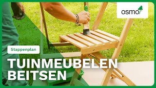 TUINMEUBEL BEITSEN Hoe Beits ik mijn Houten Tuinmeubelen [upl. by Lisabet]