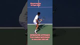 Alcaraz integrated approach in training connecting shadowing and ball execution US Open 2024 [upl. by Melony490]