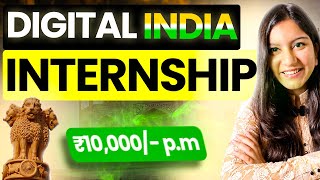 Government Internship ₹10kMonth  Apply Soon  Digital India Internship [upl. by Kcaj987]