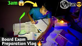 I woke up at 300 AM to STUDY for Board Exams🤕 Boards Preparation vlog  studyvlog rohitkalburgi [upl. by Redlac]