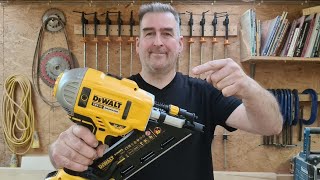 DeWalt Cordless First Fix Nail Gun 2023 woodworking video review [upl. by Mandie588]