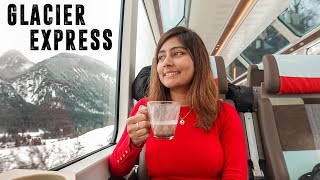 FIRST CLASS ON SWITZERLANDS MOST LUXURIOUS amp EXPENSIVE TRAIN Glacier Express [upl. by Nosned]