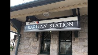 NJT Raritan Valley Line NJ Transit Trains Begin and End Service at Raritan Station [upl. by Ynez]