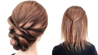 3 Hairstyles for short hair Just do it yourself [upl. by Ecidnacal]