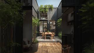 Indoor Courtyard Ideas for Container Home courtyard shippingcontainerhouse containerhouses [upl. by Cj641]