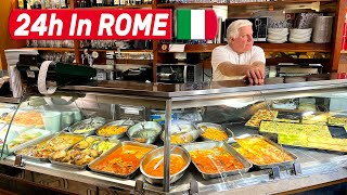 24 Hours Of ITALIAN FOOD In ROME  Best Roman Pizza amp Local Street Food [upl. by Gnav]