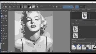 Preparing a black and white image in Photoshop and Krita to be painted on a canvas [upl. by Corydon379]